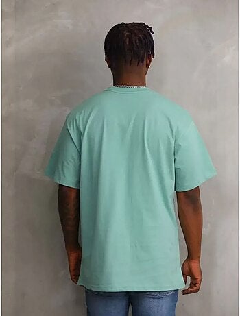 T-shirt janes oversize à manches longues et col rond avec imprimé au dos