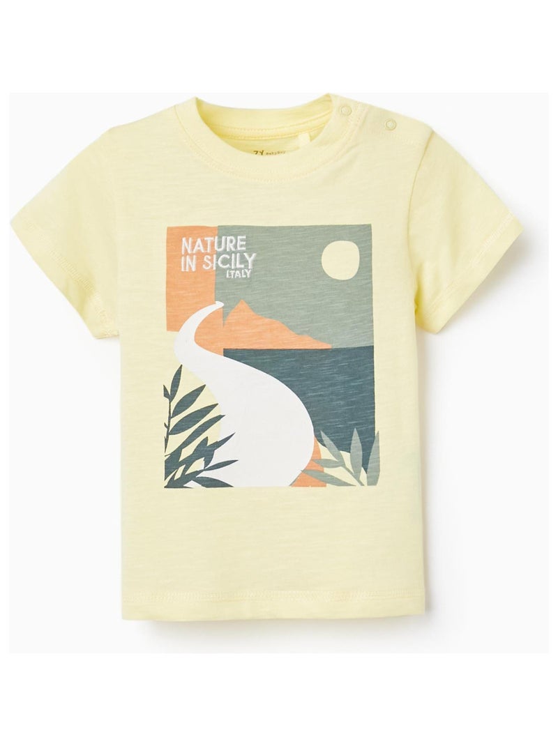 T-shirt jaune à manches courtes pour bébé garçon manches courtes SICILIAN DAYS Jaune clair - Kiabi