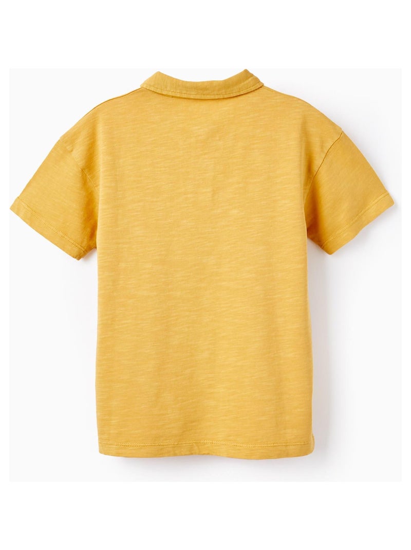 T-shirt jaune style polo à manches courtes pour garçon manches courtes CUBA Jaune - Kiabi