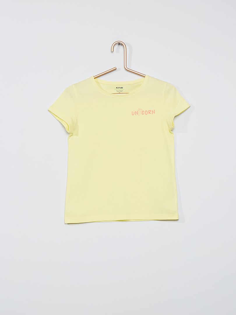 T-shirt jaune - Kiabi