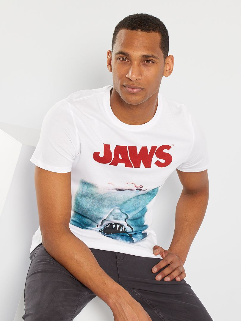 T-shirt 'Jaws' ('Les Dents de la Mer') blanc - Kiabi
