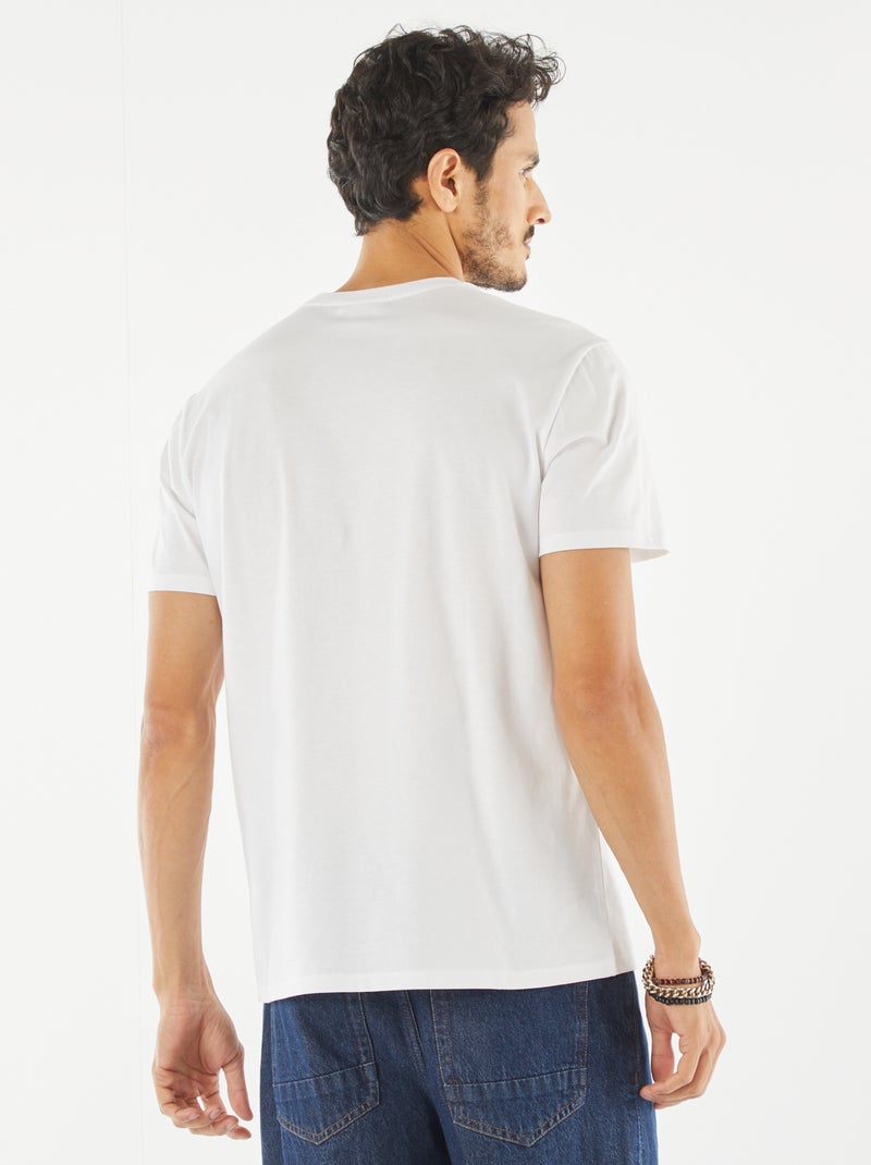 T-shirt 'Jaws' 'les dents de la mer' manches courtes BLANC - Kiabi