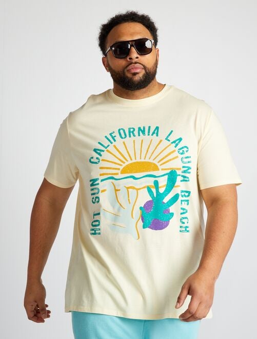 T-shirt jersey 'California' manches courtes - Kiabi