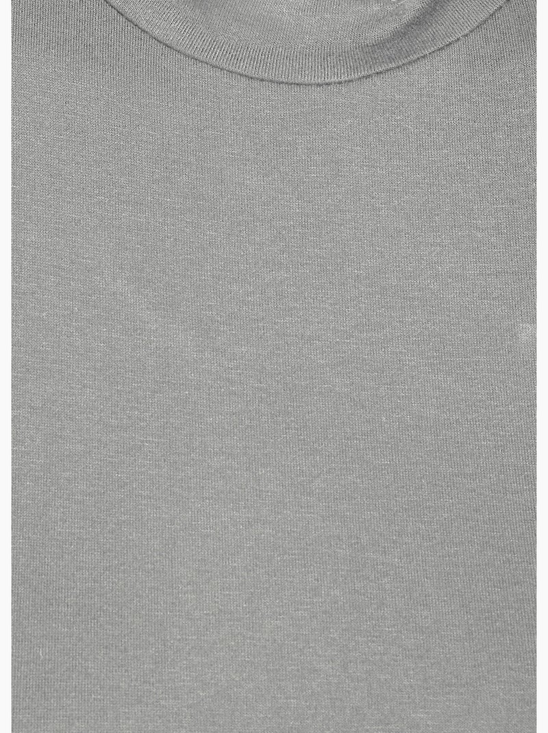 T-shirt jersey col montant type sous pull - afibel Gris chiné - Kiabi