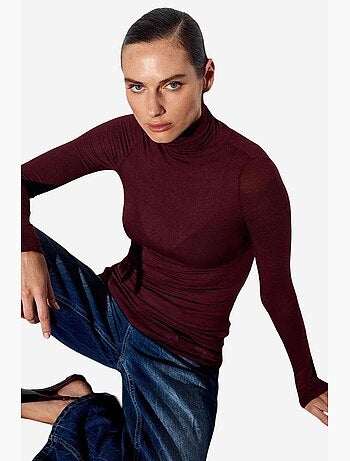 Sous-pull en jersey coupe ajustée à col roulé manches longues dilvin