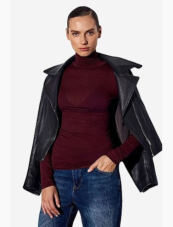 Sous-pull en jersey coupe ajustée à col roulé manches longues dilvin