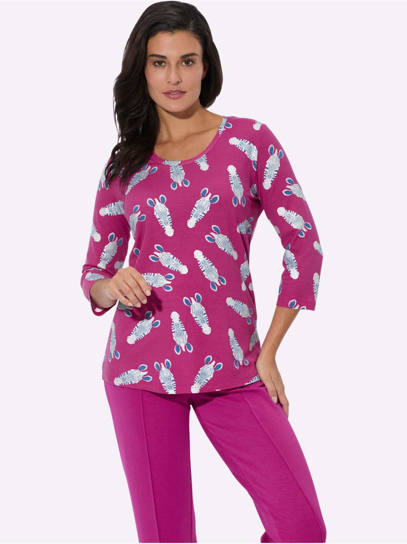 T-shirt Jersey Fin - Taille Standard - Witt Magenta - Kiabi