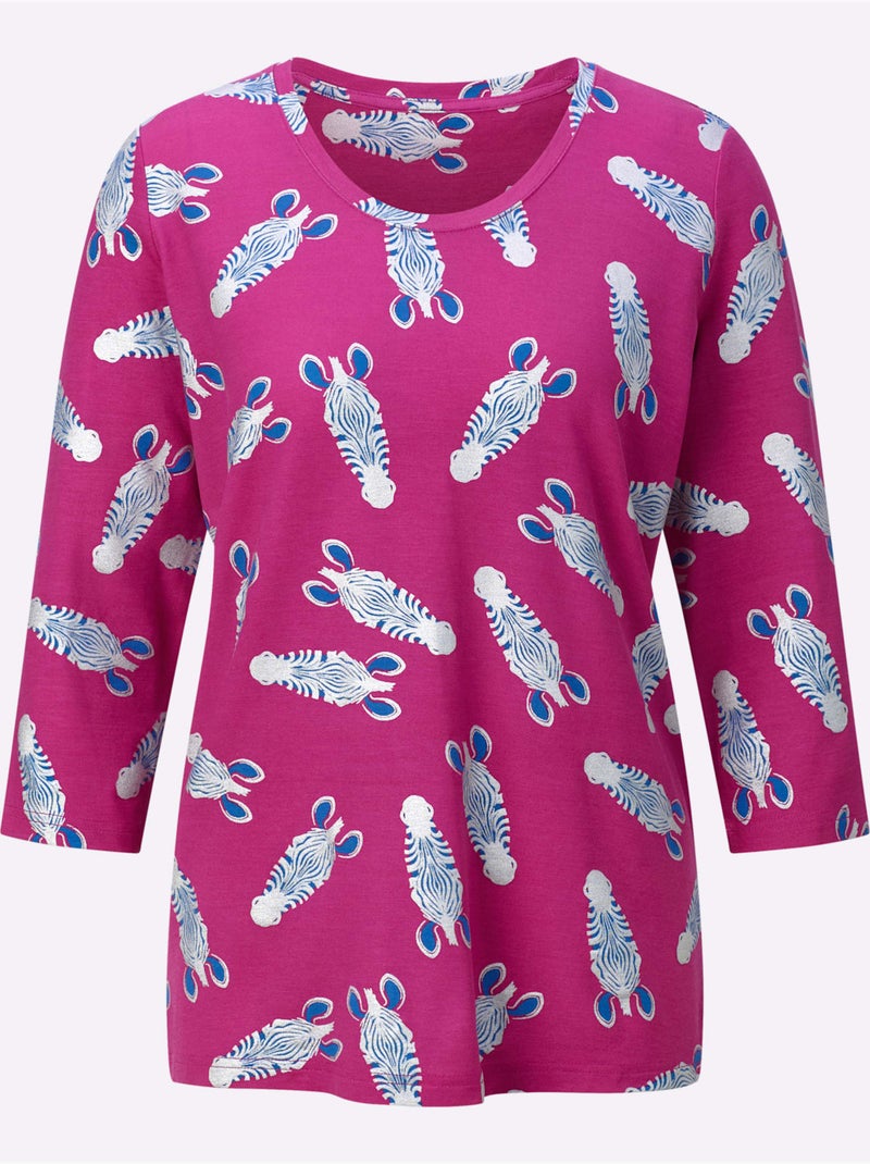 T-shirt Jersey Fin - Taille Standard - Witt Magenta - Kiabi