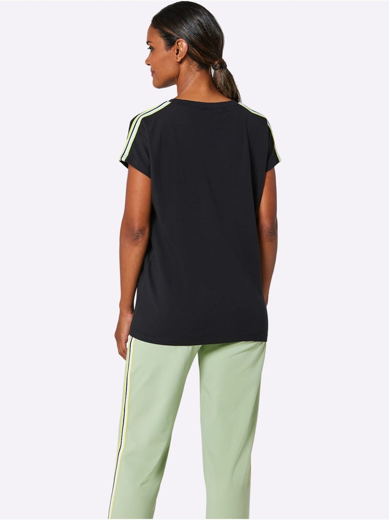 T-shirt Jersey Fin - Taille Standard - Witt Noir - Kiabi