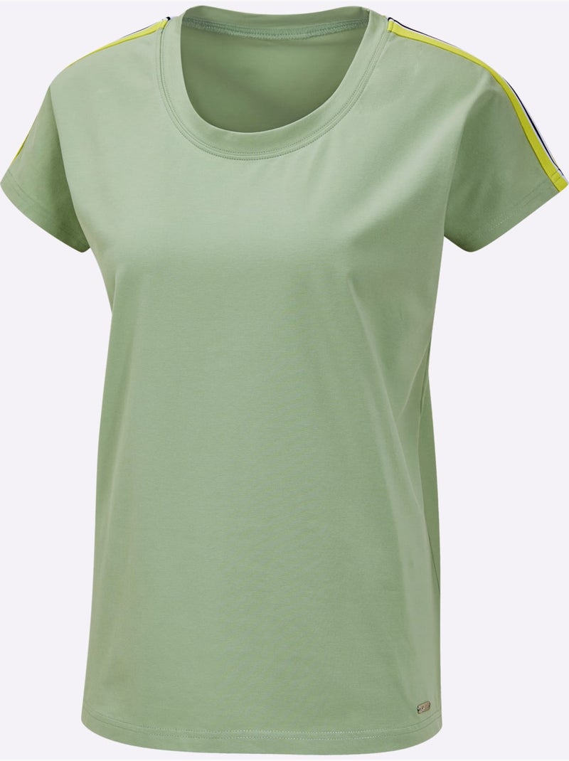 T-shirt Jersey Fin - Taille Standard - Witt Vert eucalyptus - Kiabi