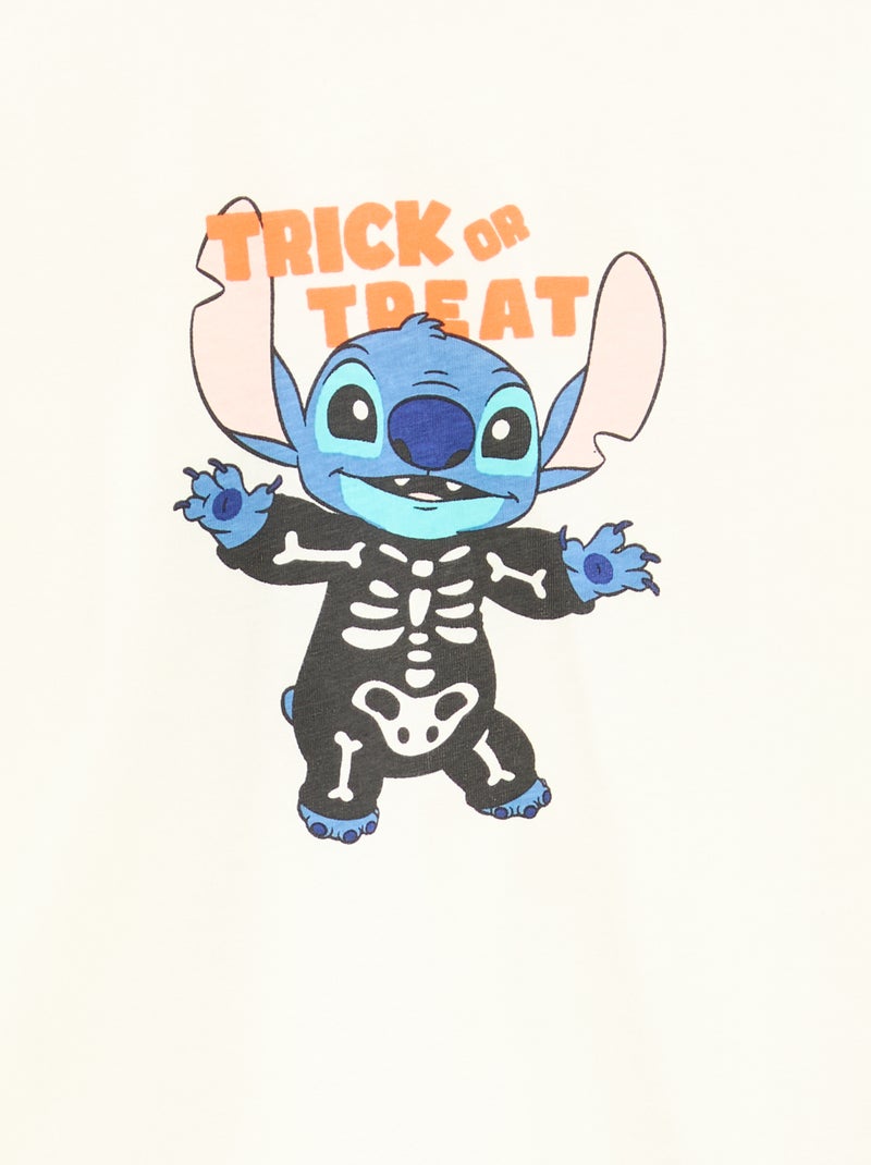 T-shirt jersey halloween 'Disney' 'Stitch' Blanc - Kiabi