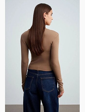 Blouse en jersey coupe ajustée à manches longues dilvin