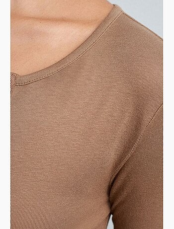 Blouse en jersey coupe ajustée à manches longues dilvin