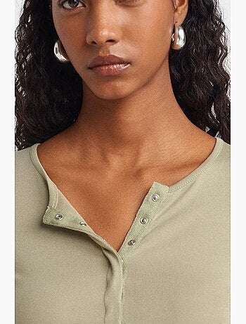 Blouse en jersey coupe ajustée à manches longues dilvin