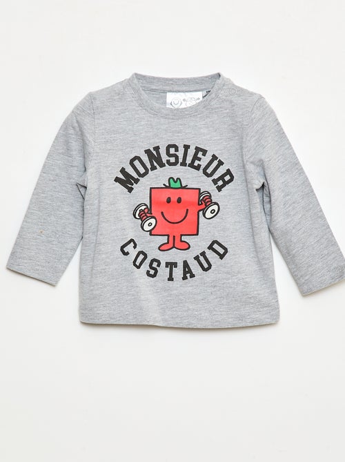 T-shirt jersey 'Monsieur Madame' en coton - Kiabi