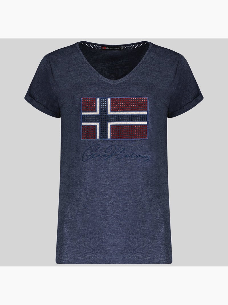 T-shirt joisette – geographical norway Bleu marine - Kiabi
