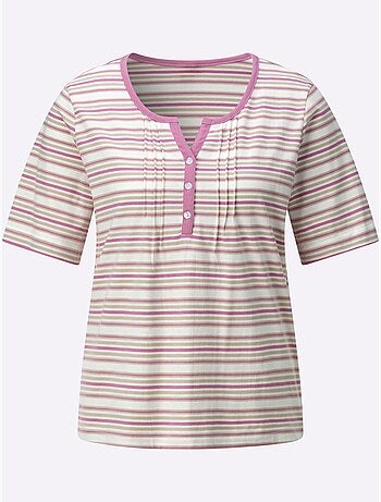 T-shirt Joli Motif à Rayures - Taille Standard - Witt