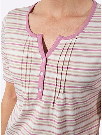 T-shirt Joli Motif à Rayures - Taille Standard - Witt