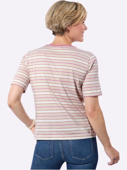 T-shirt Joli Motif à Rayures - Taille Standard - Witt - Kiabi