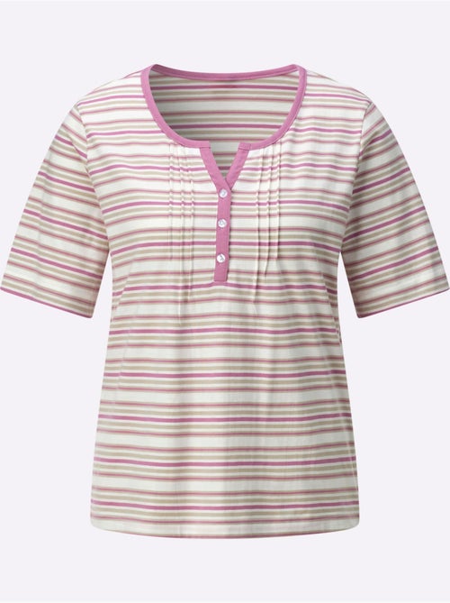 T-shirt Joli Motif à Rayures - Taille Standard - Witt - Kiabi