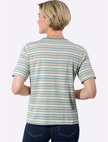 T-shirt joli motif à rayures - taille standard - witt