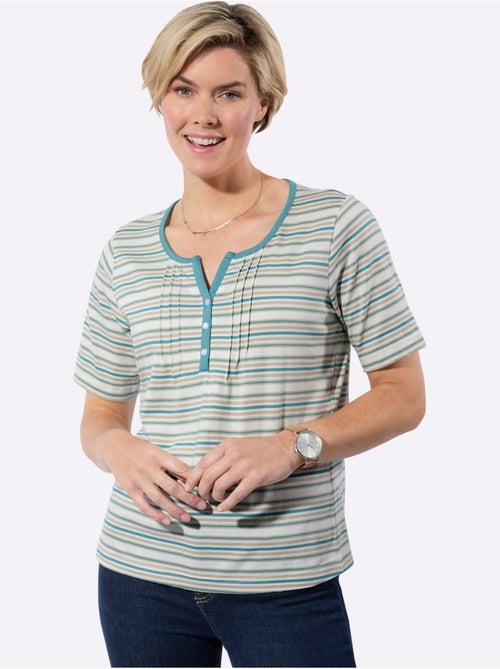 T-shirt Joli Motif à Rayures - Taille Standard - Witt - Kiabi T-shirt Joli Motif à Rayures - Taille Standard - Witt - Kiabi
