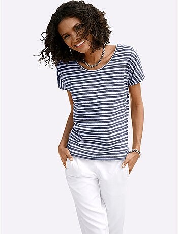 T-shirt Joli Motif à Rayures - Taille Standard - Witt