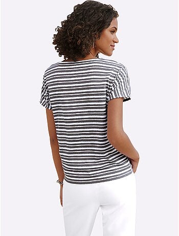 T-shirt Joli Motif à Rayures - Taille Standard - Witt