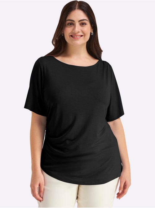 T-shirt Jolies Fronces - Taille Standard - Sheego - Kiabi