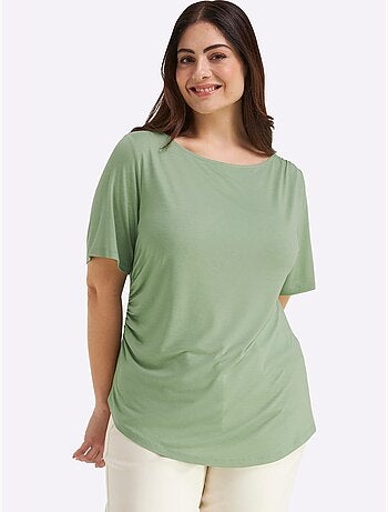 T-shirt Jolies Fronces - Taille Standard - Sheego