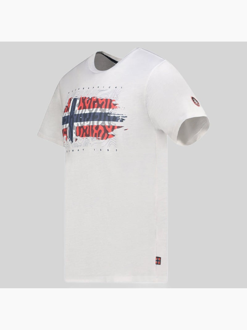 T-shirt jopograph – geographical norway Blanc - Kiabi