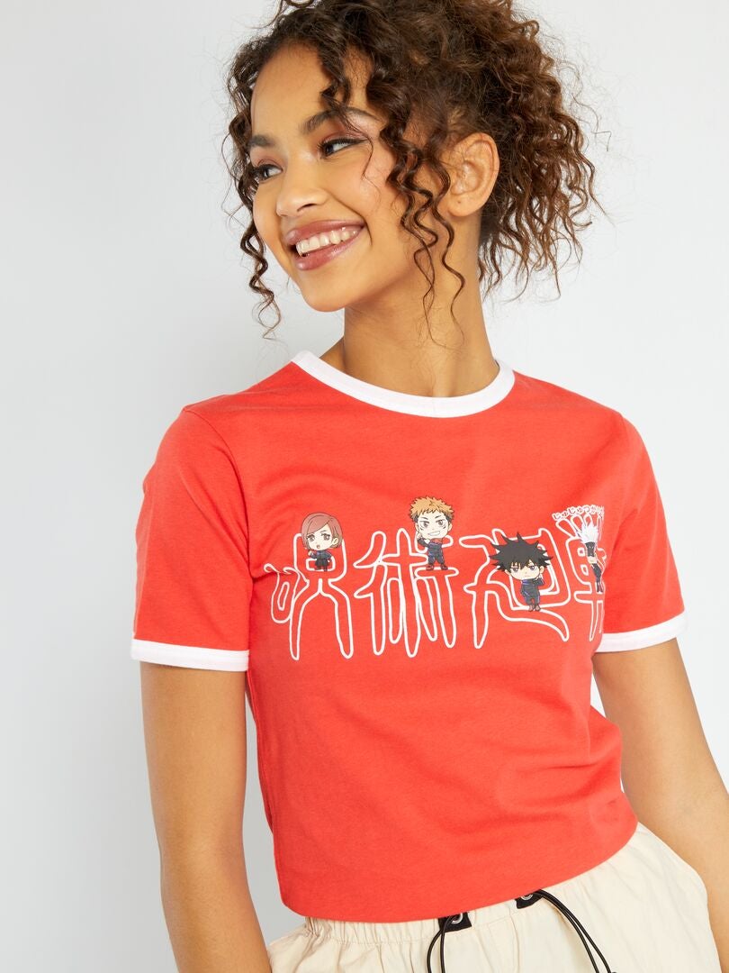 T-shirt 'Jujutsu Kaisen' Rouge - Kiabi