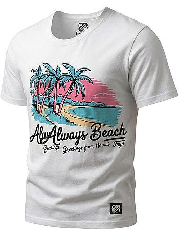 T-shirt junior en jersey 140gsm imprimé devant hawaii freegun