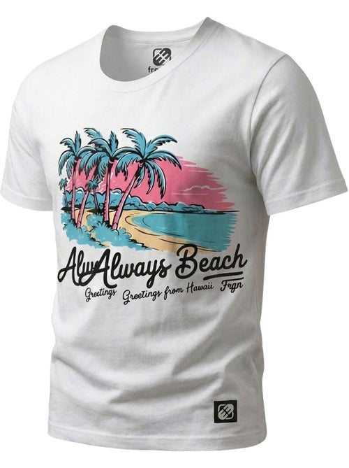 T-shirt junior en jersey 140gsm imprimé devant hawaii freegun - Kiabi T-shirt junior en jersey 140gsm imprimé devant hawaii freegun - Kiabi