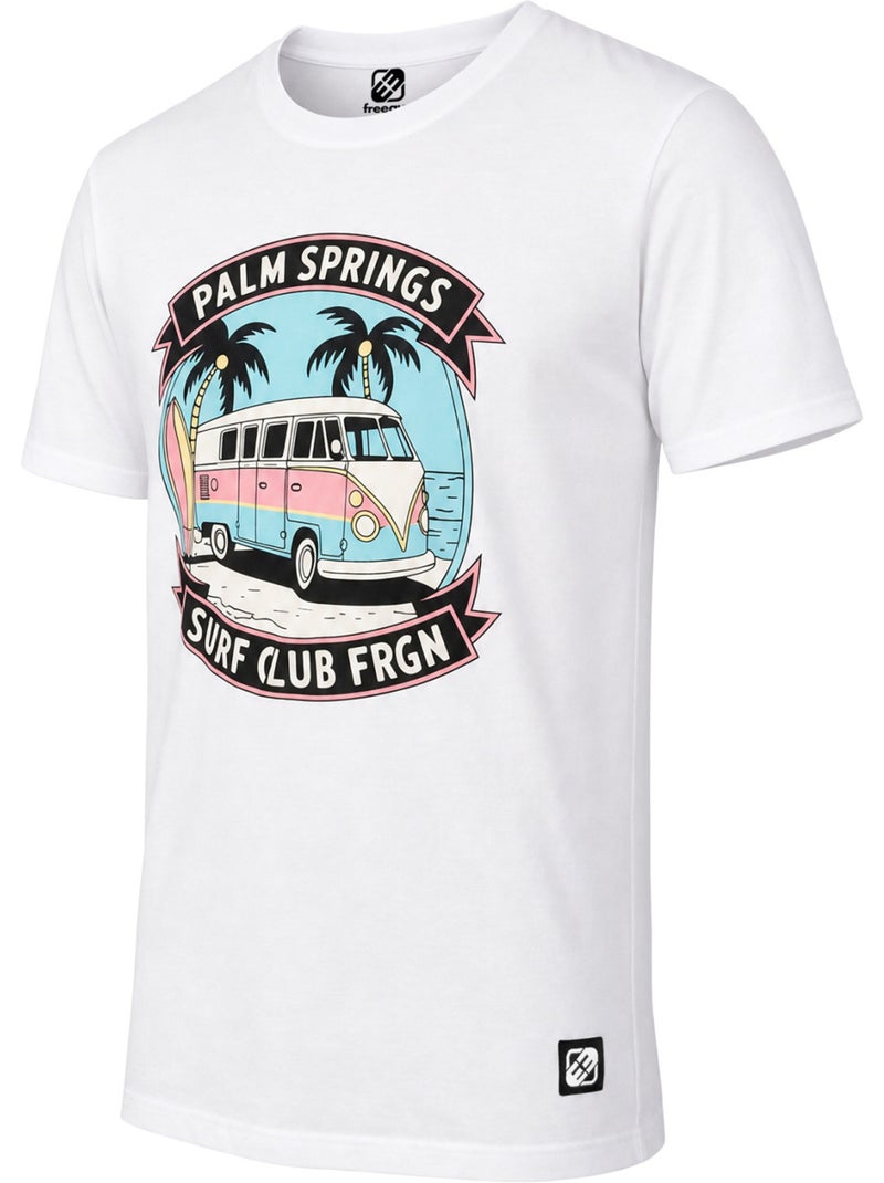 T-shirt junior en jersey 140gsm imprimé devant van freegun Blanc - Kiabi