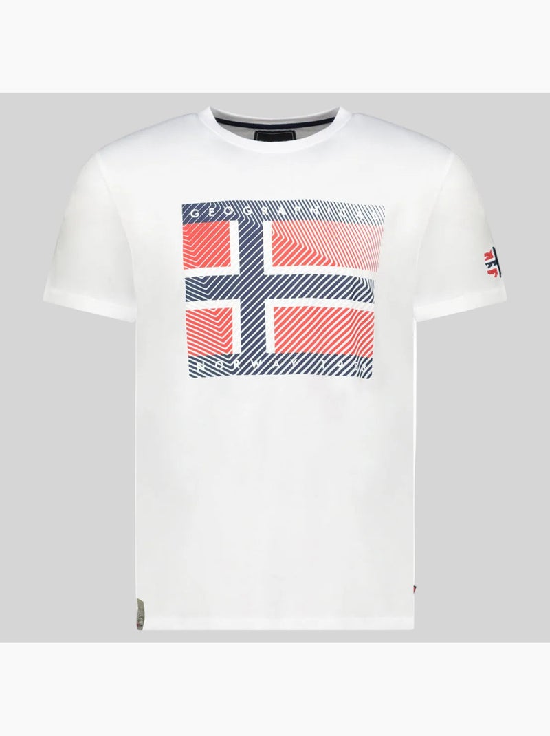 T-shirt junter – geographical norway Blanc - Kiabi