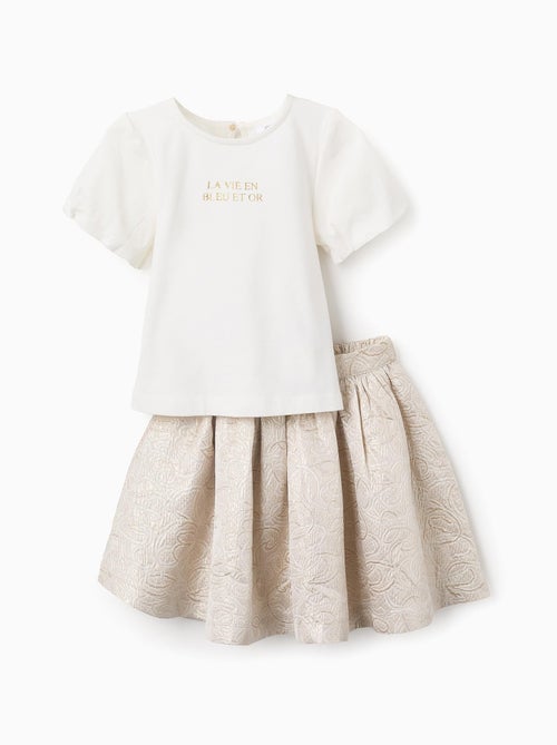 T-Shirt + Jupe avec Texture - Kiabi