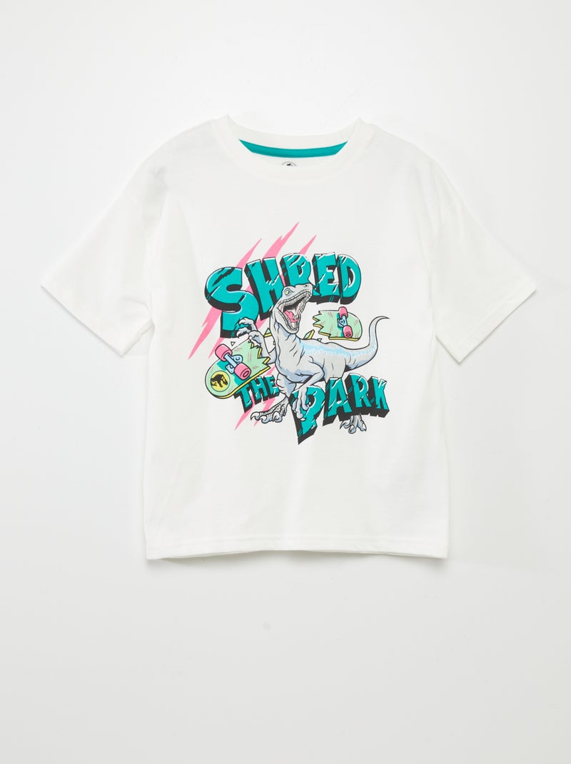 T-shirt 'Jurassic Park' Blanc - Kiabi