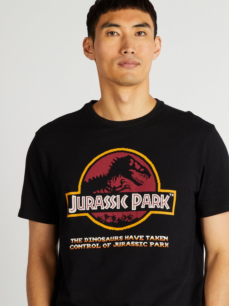 T-shirt 'Jurassic Park' 'Pixel art' Noir - Kiabi