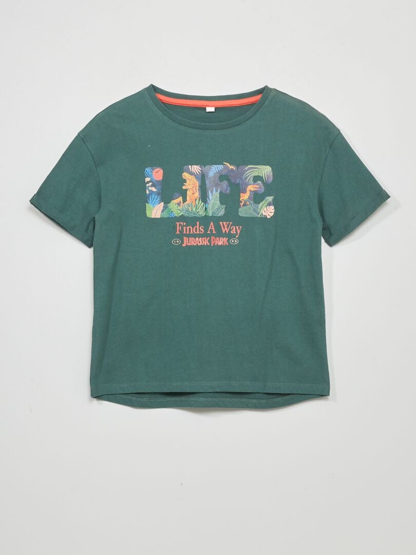 T-shirt 'Jurassic Park' Vert - Kiabi