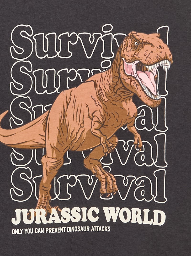 T-shirt 'Jurassic World' à manches longues Noir - Kiabi