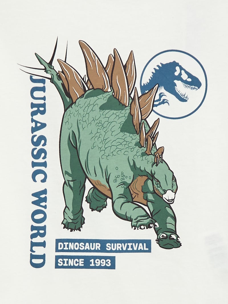 T-shirt 'Jurassic World' en coton uni Blanc - Kiabi