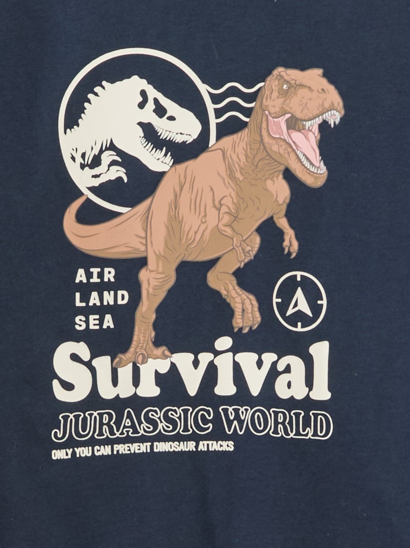 T-shirt 'Jurassic World' en coton uni Bleu - Kiabi