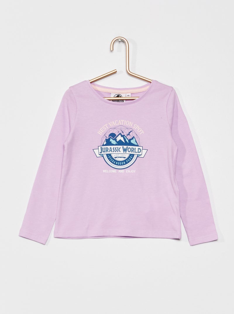 T-shirt 'Jurassic World' en maille jersey Violet - Kiabi