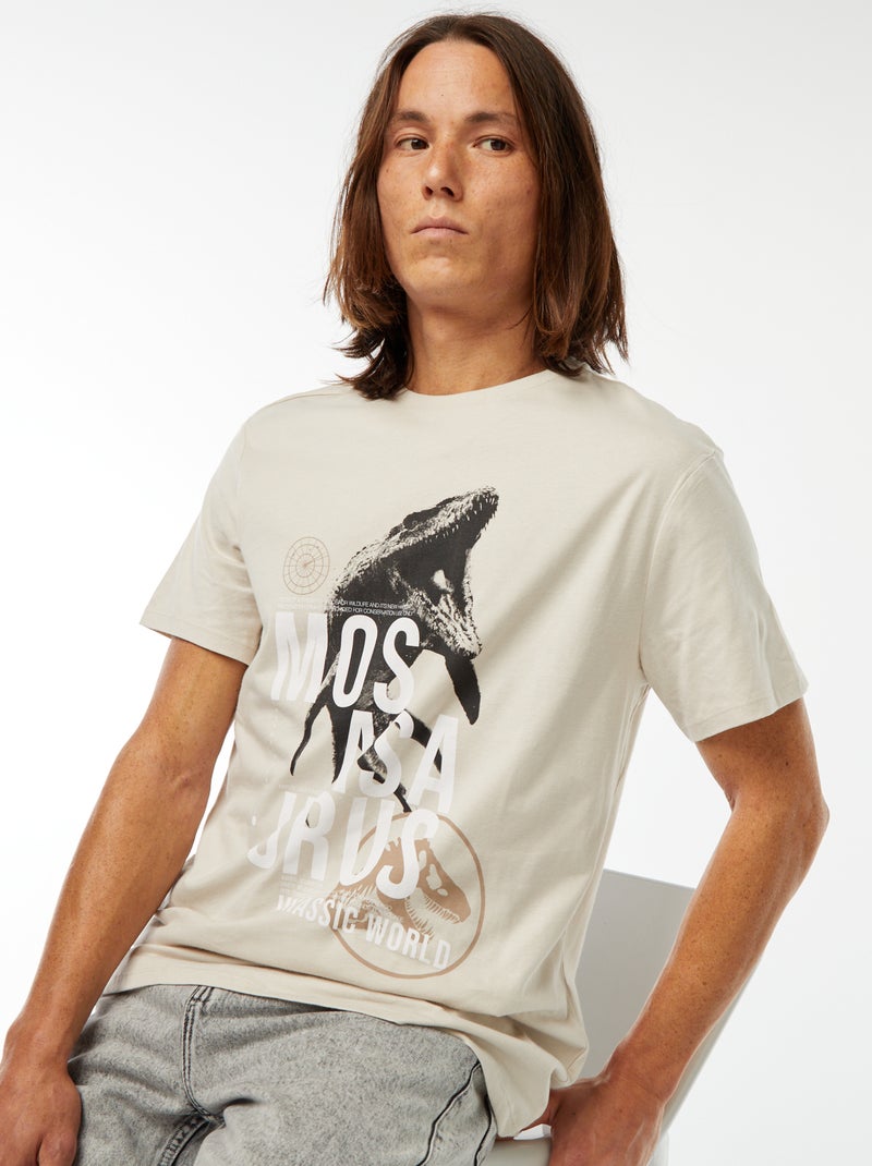T-shirt 'Jurassic World' manches courtes Gris - Kiabi