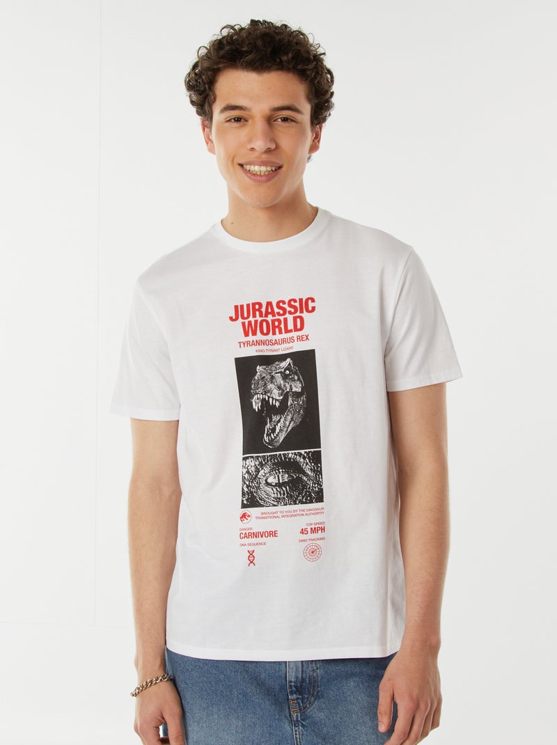 T-shirt 'Jurassic World' manches courtes Noir - Kiabi