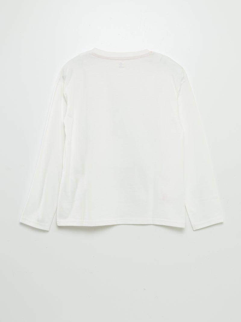 T-shirt 'Jurassic World' manches longues Blanc - Kiabi