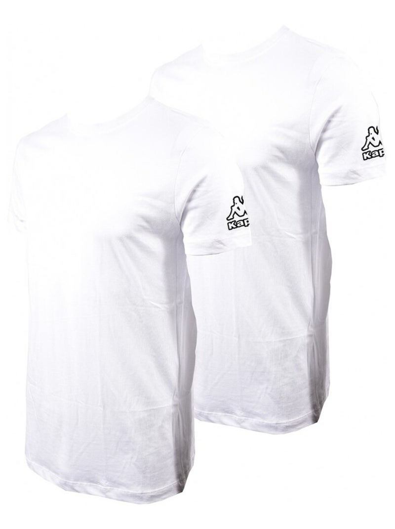 T Shirt KAPPA - Pack de 2 Blanc Blanc - Kiabi