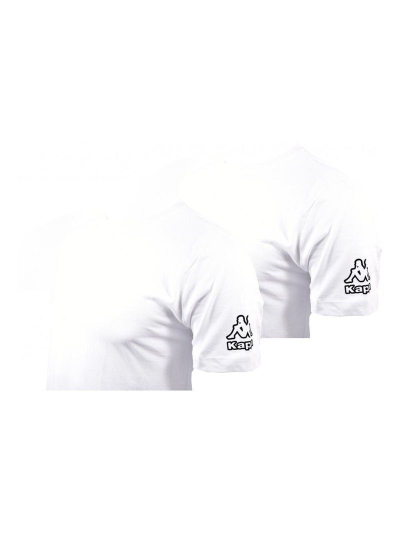 T Shirt KAPPA - Pack de 2 Blanc Blanc - Kiabi