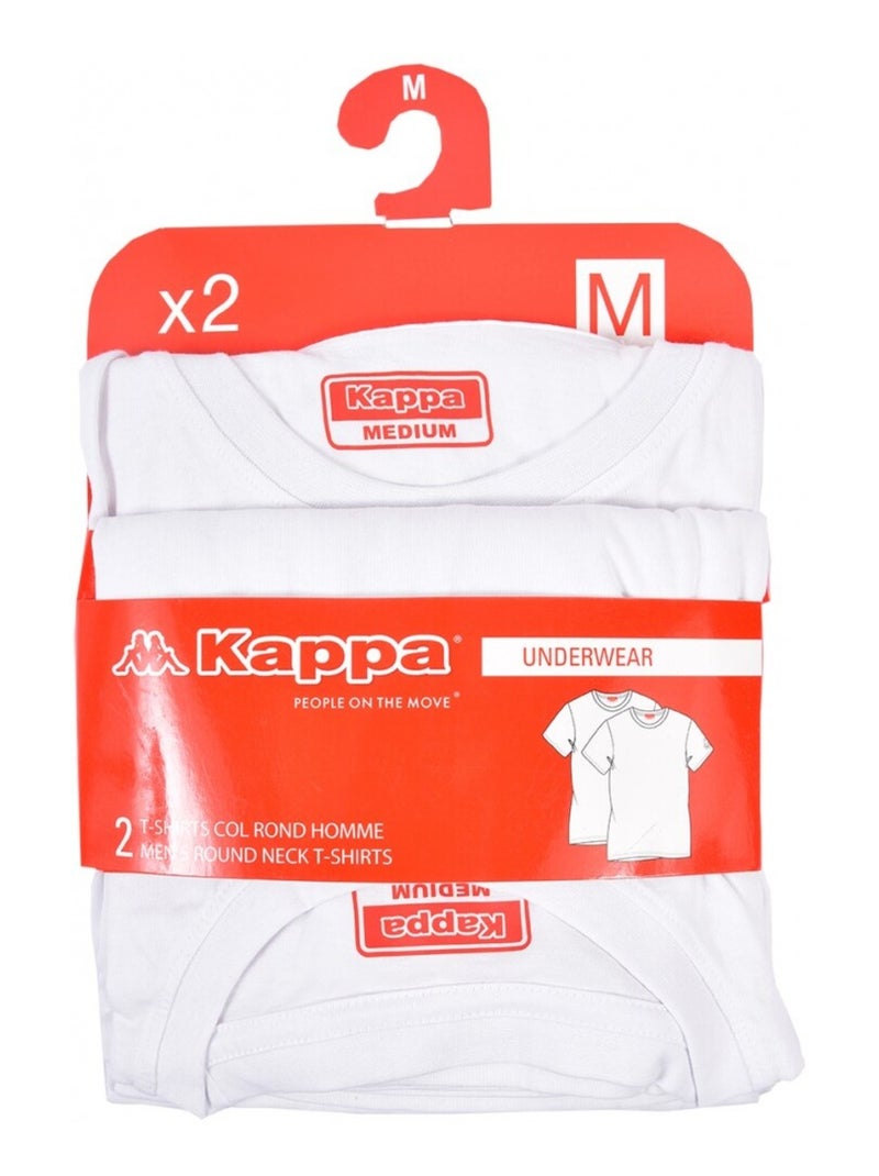 T Shirt KAPPA - Pack de 2 Blanc Blanc - Kiabi